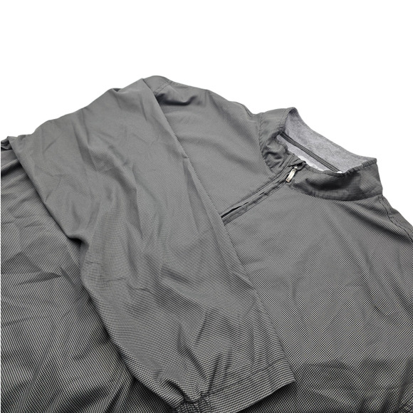Ashworth Pullover 1/4 Zip Windbreaker Jacket Brown and Gray Check‎ S 4XL - Picture 1 of 8